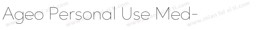 Ageo Personal Use Med字体转换